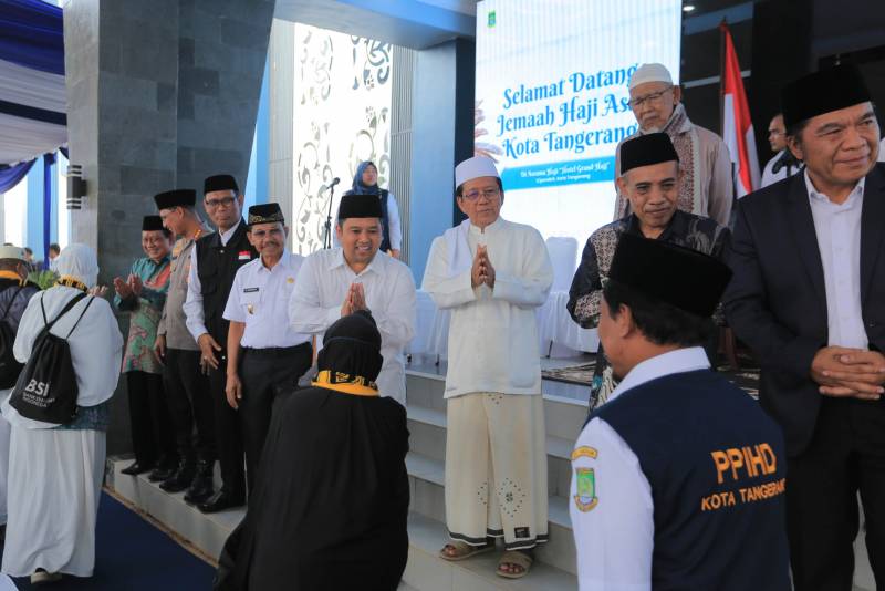 Kota Tangerang Sambut Kepulangan Jemaah Haji Di Asrama Haji Cipondoh