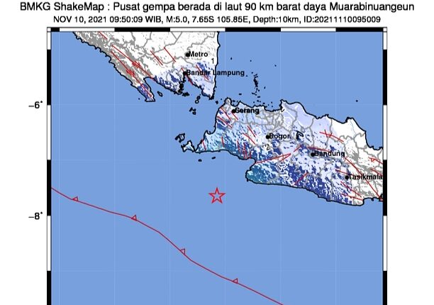 Gempa Berkekuatan Magnitudo Guncang Lebak Selatan Faktabanten Co Id