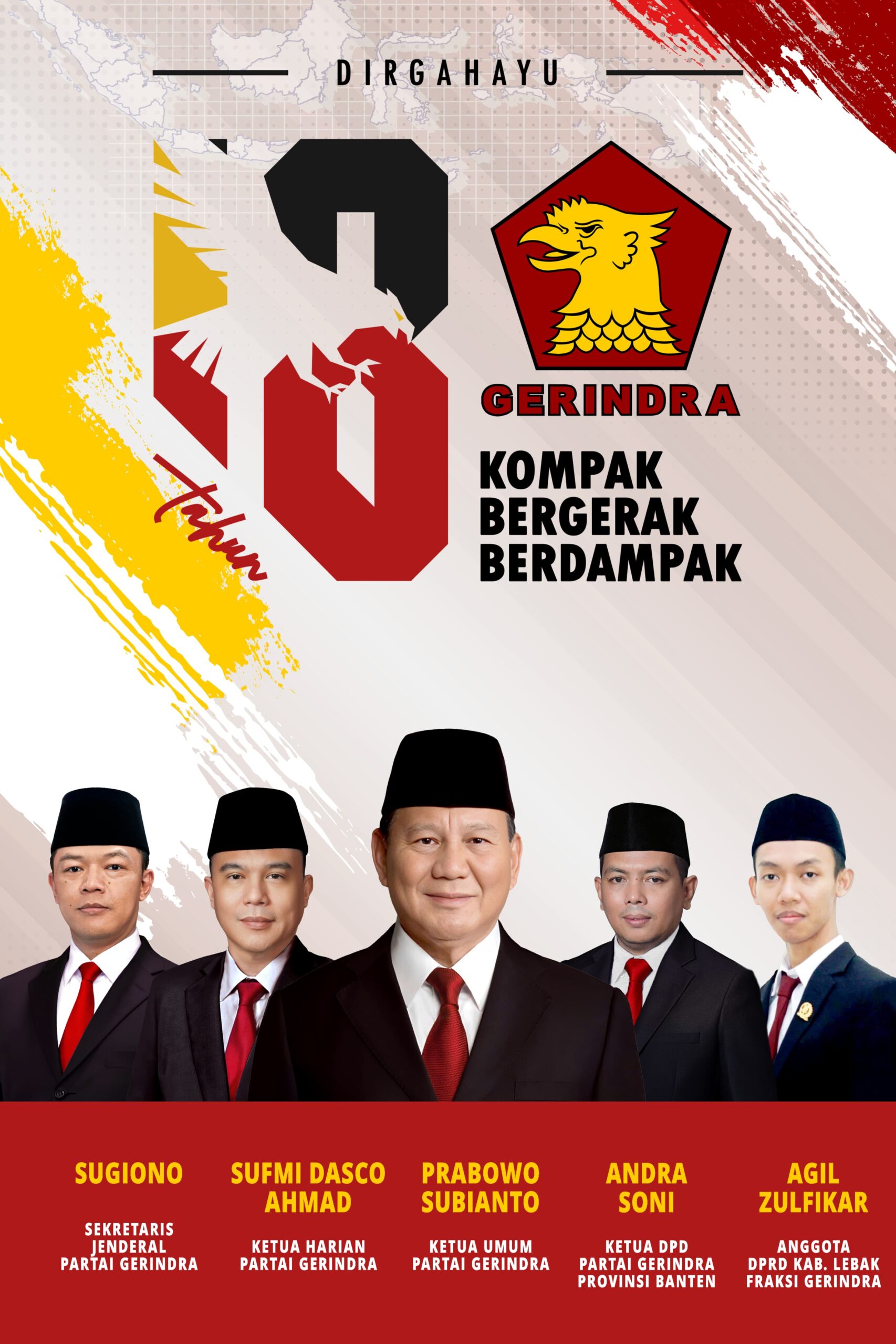 Agil HUT Gerindra
